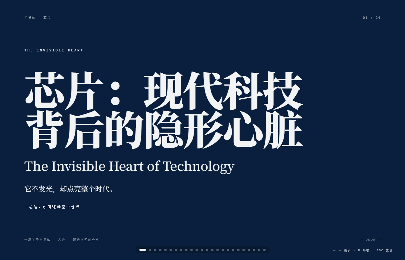芯片 主题 PPT 首页预览图