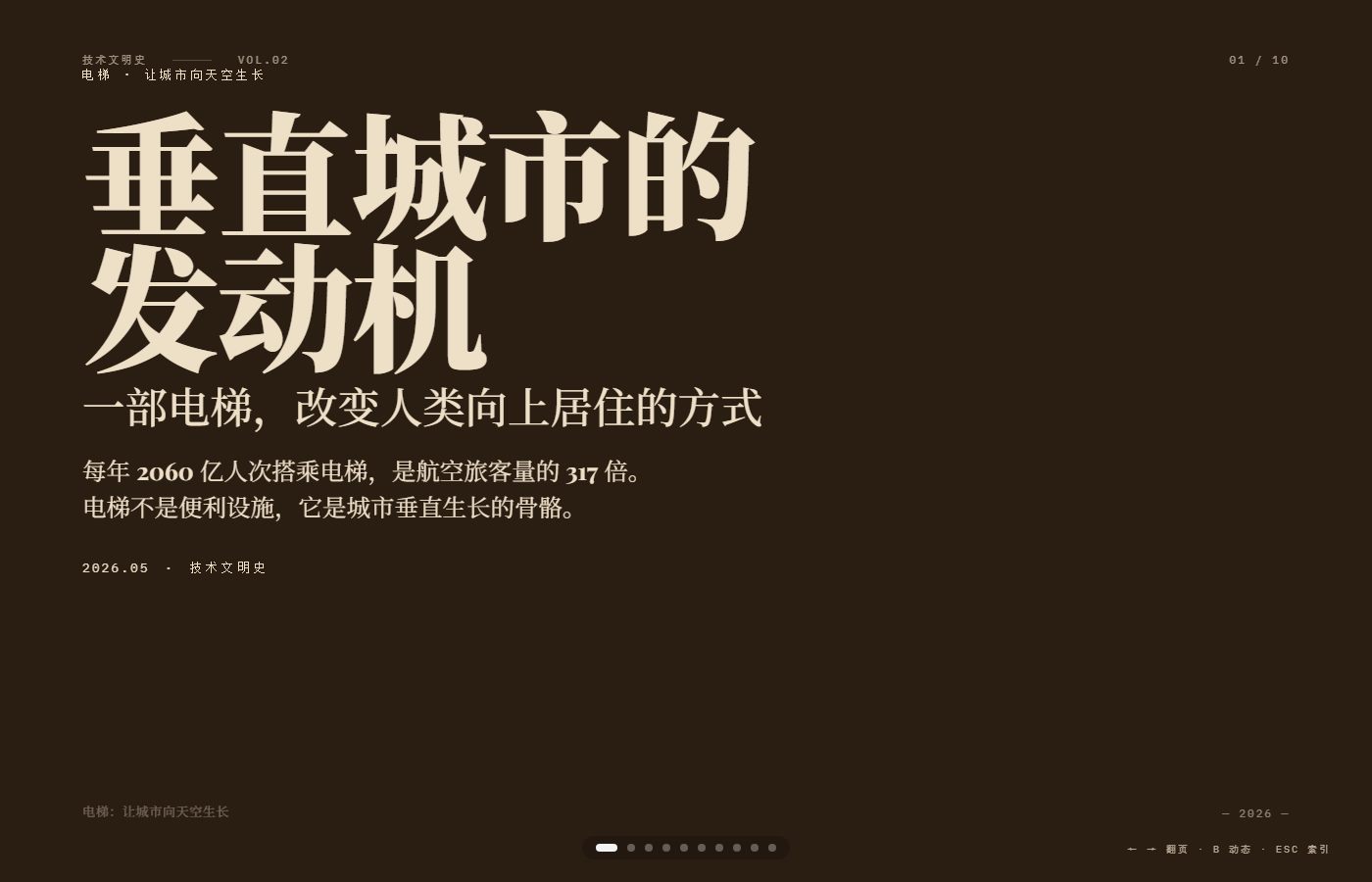电梯：让城市向天空生长 PPT 首页预览图