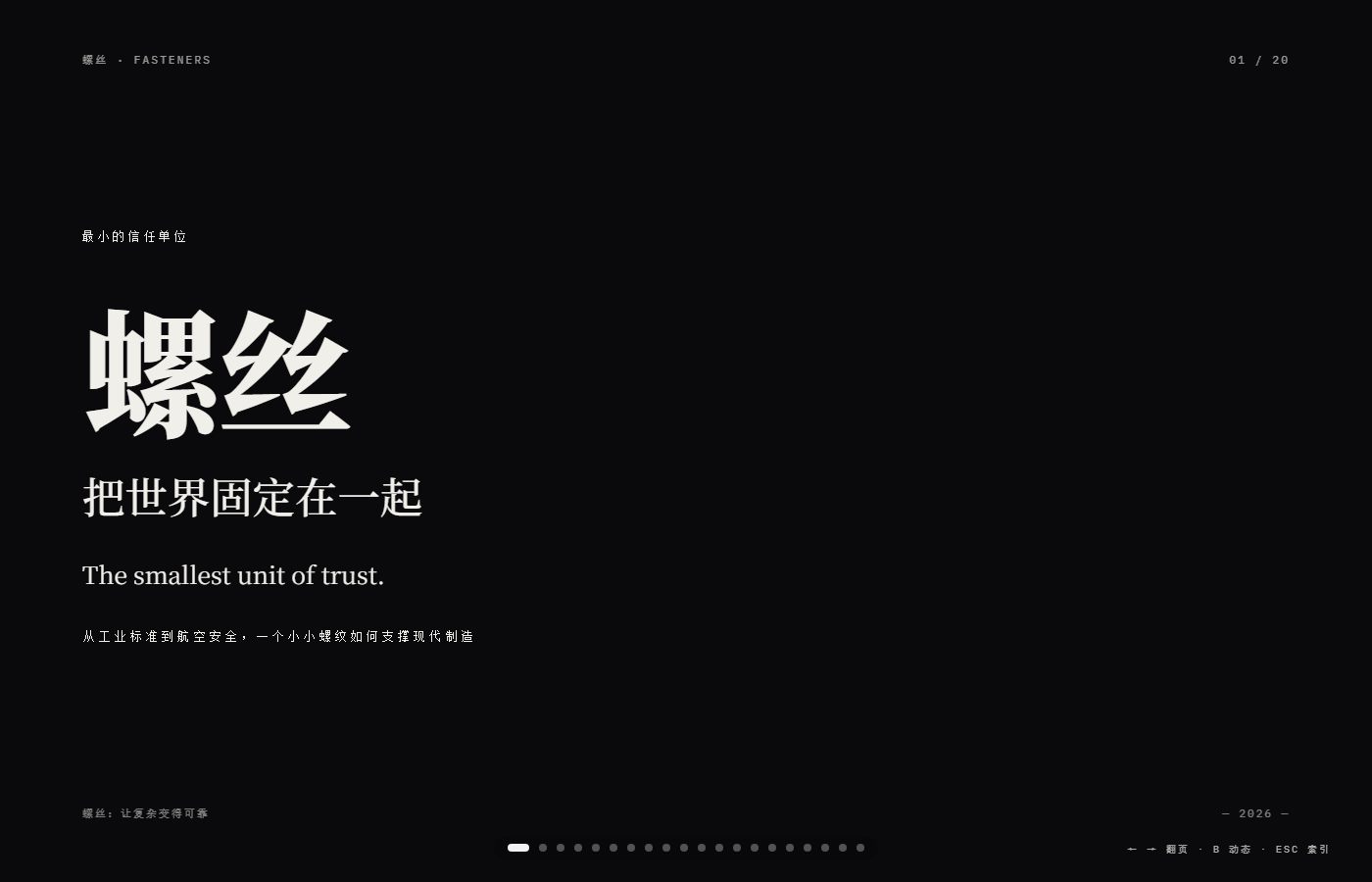螺丝：把世界固定在一起 PPT 首页预览图