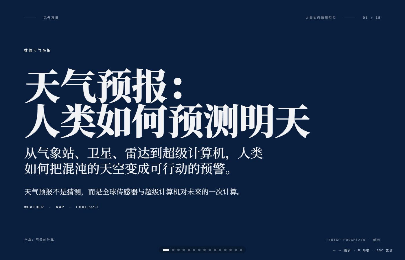 天气预报：人类如何预测明天 PPT 首页预览图