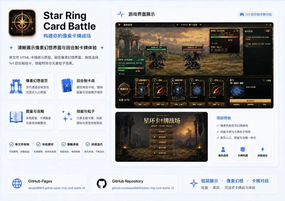 Star Ring Card Battle 项目宣传图