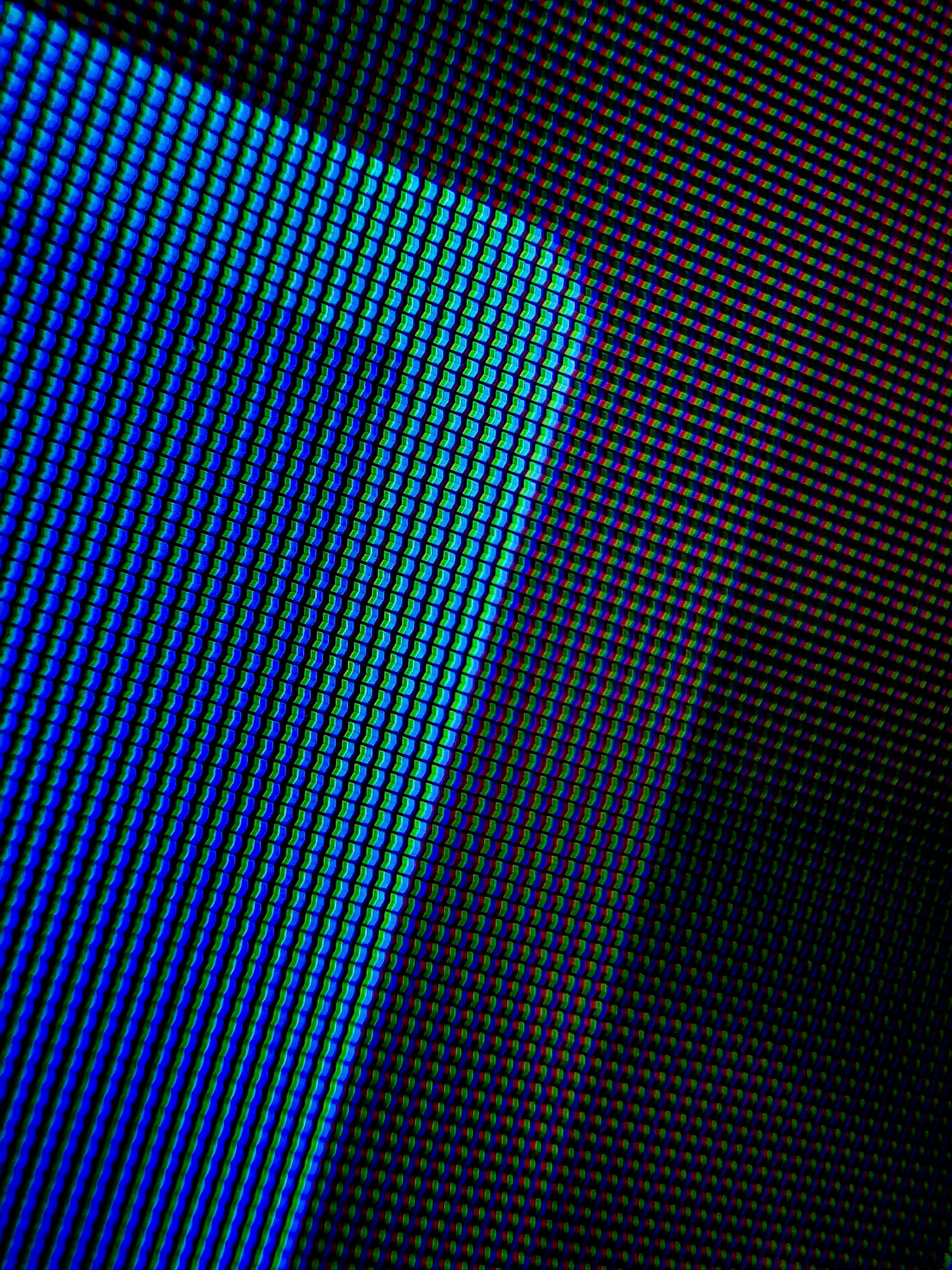 显示器 RGB 像素微距图